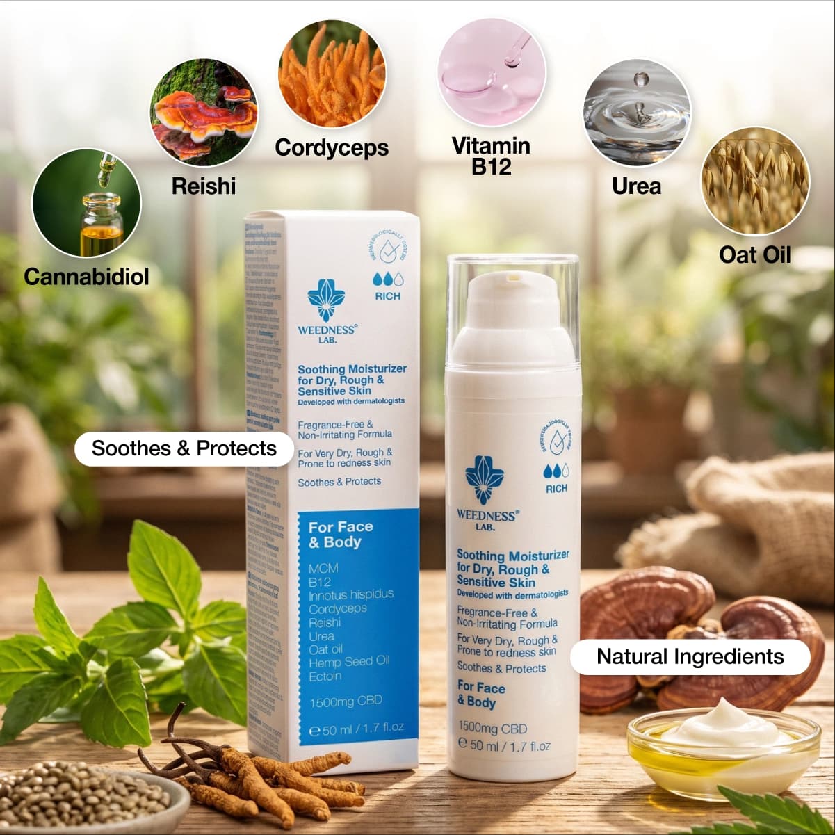 Restorative CBD-Creme für trockene, schuppige und zu Schuppenflechte neigende Haut